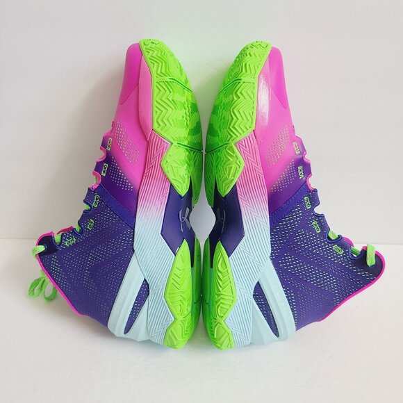 NEW Under Armour Curry 2 Retro Northern Lights Shoes 3026052-600 Size 10 - Picture 4 of 8